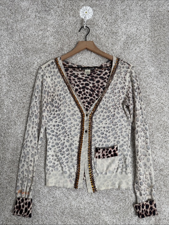 Parasuco Sweaters - Parasuco Retro animal print Cropped Long‎ Sleeve Cardigan Sweater Small